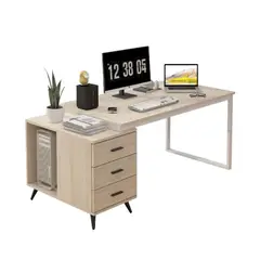 HOMER DESIGN - Escritorio Moderno Con Cajoneras 120x60x75cm Para Oficina