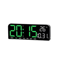 GENERICO - Reloj de Pared Digital Decorativo Pantalla Led Letras VERDES
