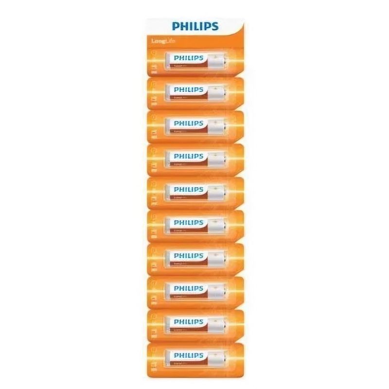 PHILIPS - Pack De 10 Pilas Cloruro Zinc AA Philips