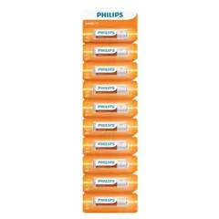 PHILIPS - Pack De 10 Pilas Cloruro Zinc AAA
