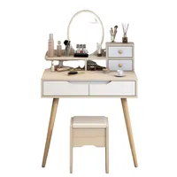 Tocador Con Espejo De Luz Led Y Taburete Arce 80x40x130cm
