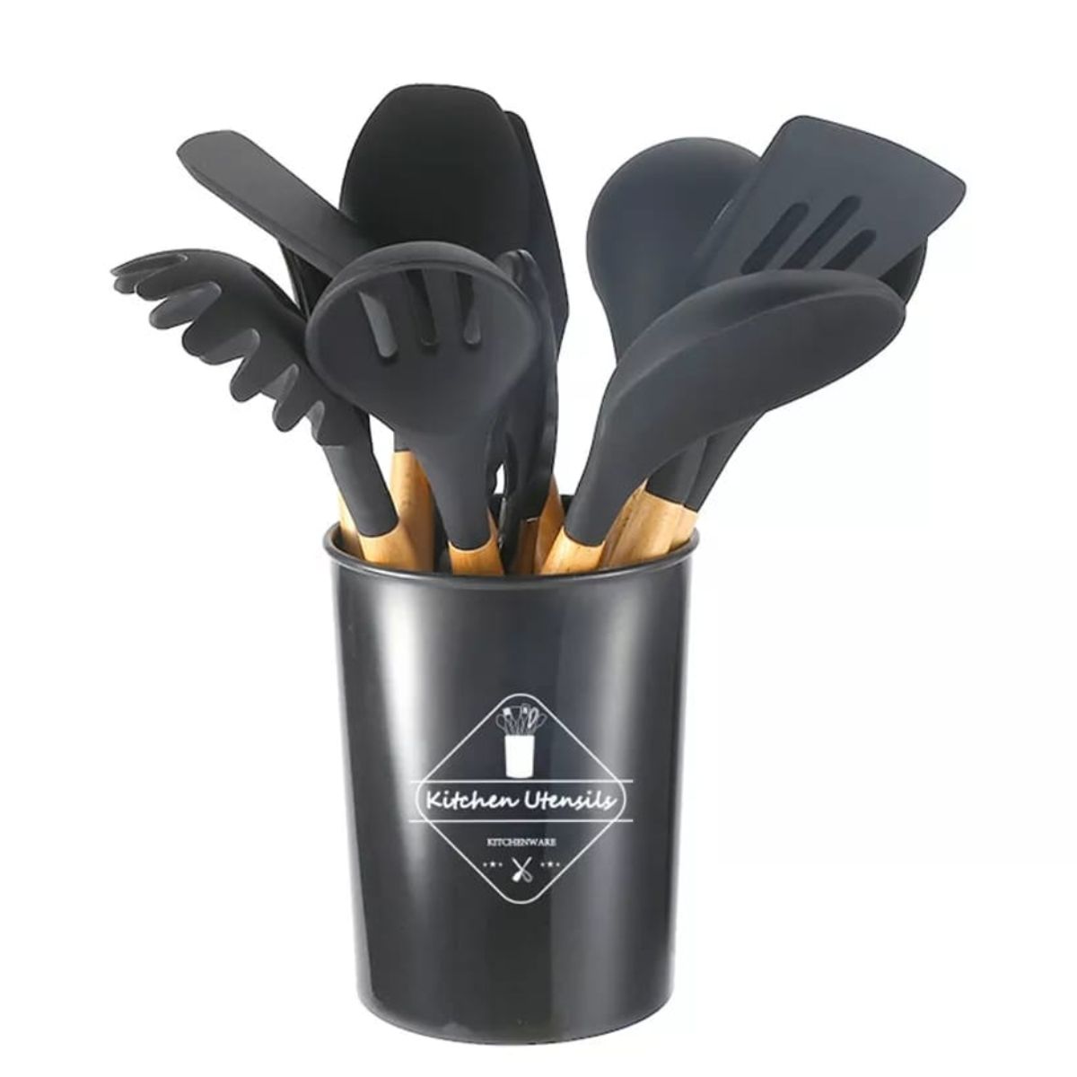 GENERICO - Set Utensilios De Silicona11 Piezas - Negro