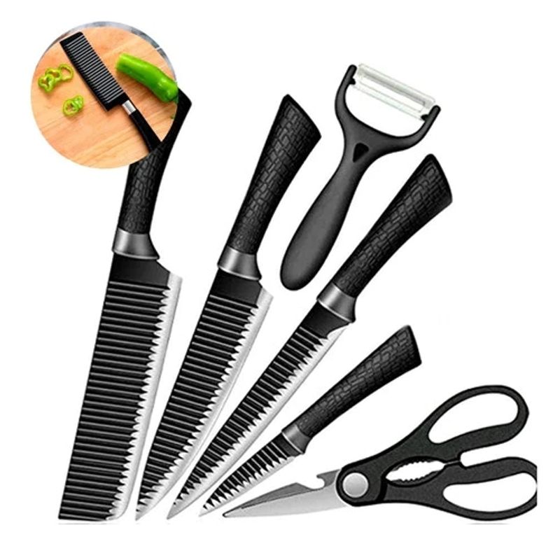 GENERICO - Kit De Cuchillos Contiene 6 Diferentes Piezas Apariencia Elegante