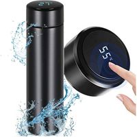 Termo De Agua Botella Con Pantalla De Temperatura Led 500 ML Negro…