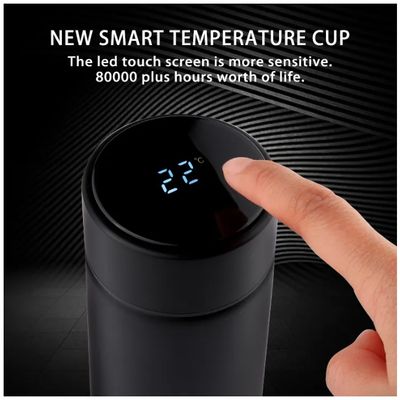 Imagen 2 del producto Termo De Agua Botella Con Pantalla De Temperatura Led 500 ML Negro…