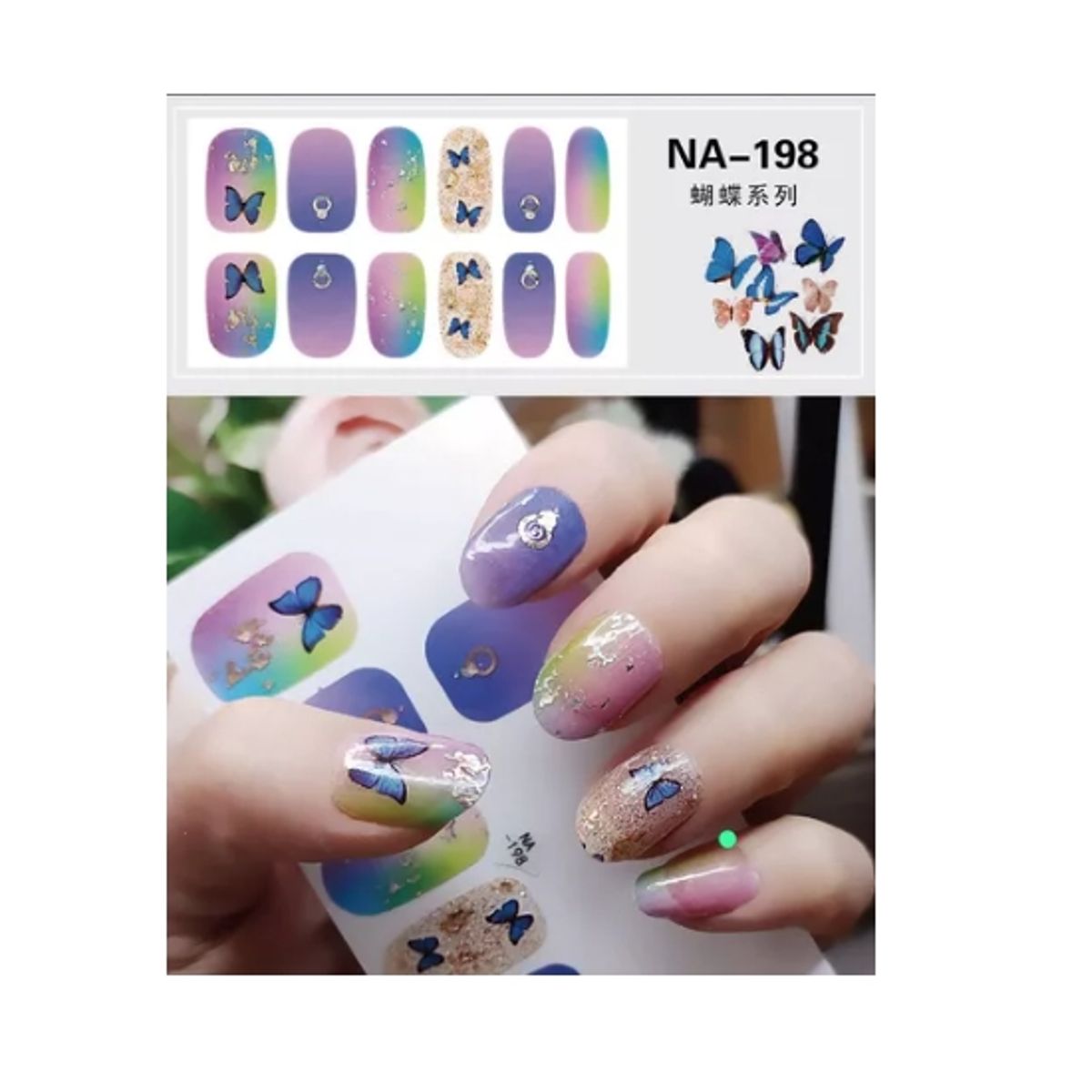 ESHOPANGIE - Stickers Pegatinas 3d Para Uñas No Necesita Lampara-198