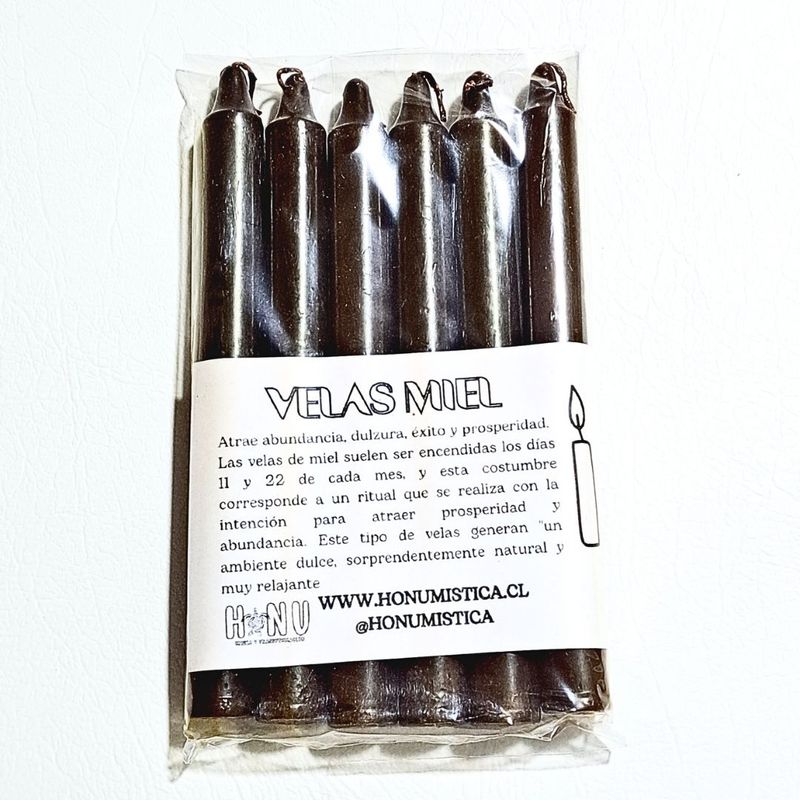 GENERICO - Pack 6 velas Miel