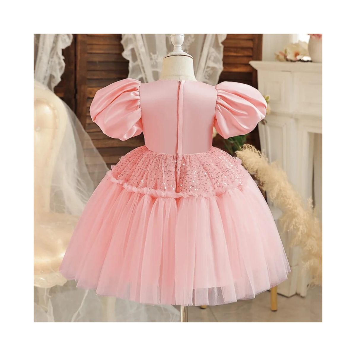 GENERICO - VESTIDO GALA FIESTA NIÑA TUL Y LENTEJUELAS