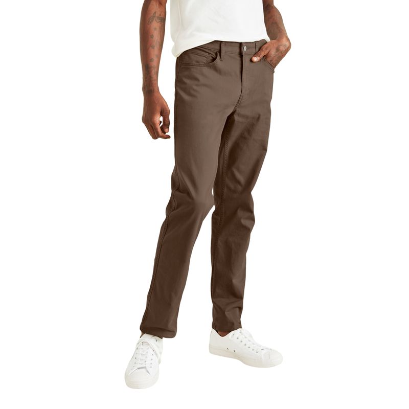 DOCKERS - Pantalón Casual Jean Cut Straight Fit Café Dockers