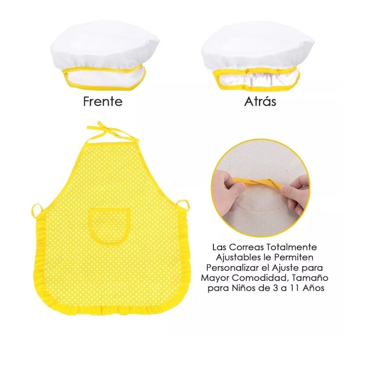 GENERICO - Juego Chef De Cocina Para Niño Rol De Chef Disfraz 11pzs