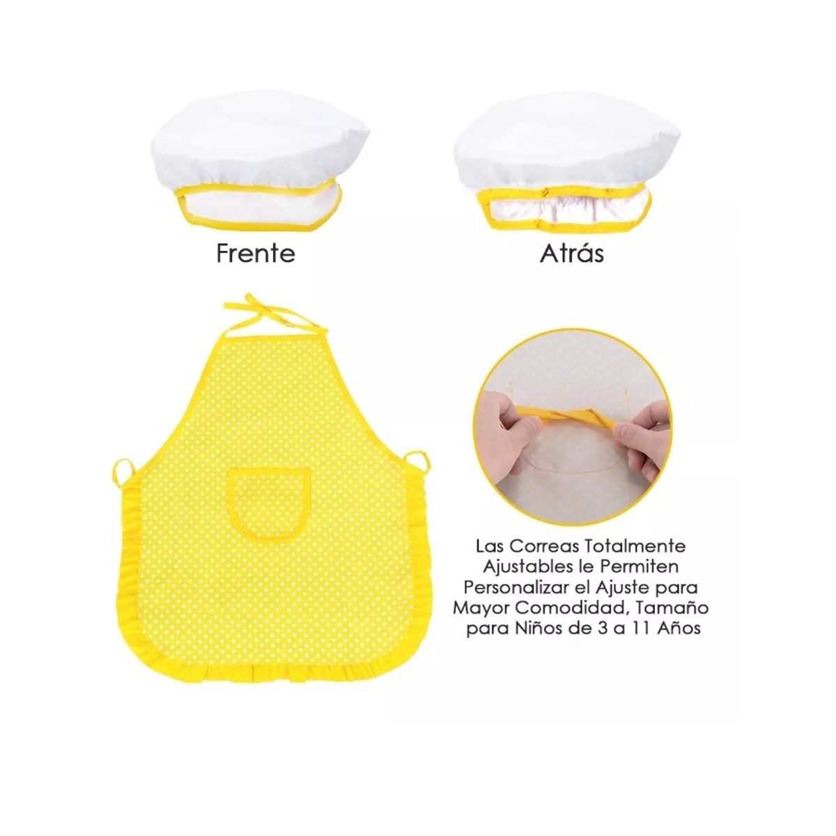 GENERICO - Juego Chef De Cocina Para Niño Rol De Chef Disfraz 11pzs