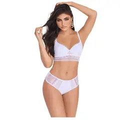 CAROL - Conjunto Colombiano de dos piezas en Lycra y Encaje I1-939