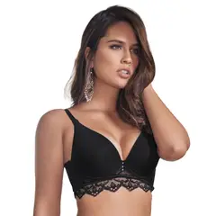 CAROL - Sostén Colombiano en encaje con copa triangular. 869I1