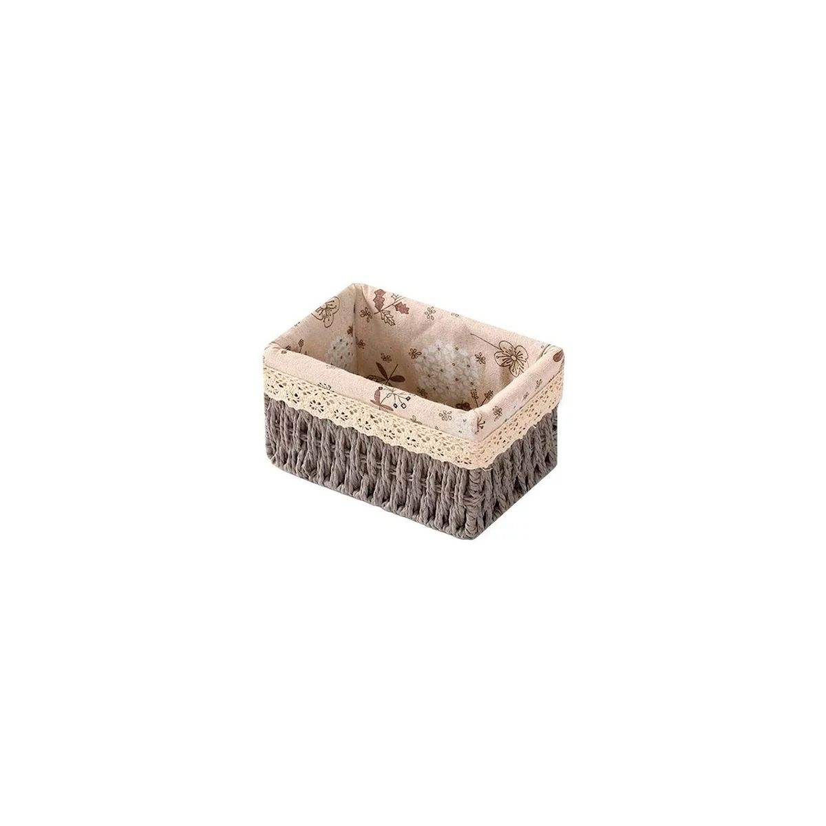 GENERICO - Cesta Panera De Rattan Cesta De Pan Cuadrada 30x20cm