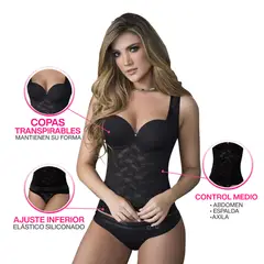 CAROL - Polera Sostén Colombiana con Control Medio - 655I1