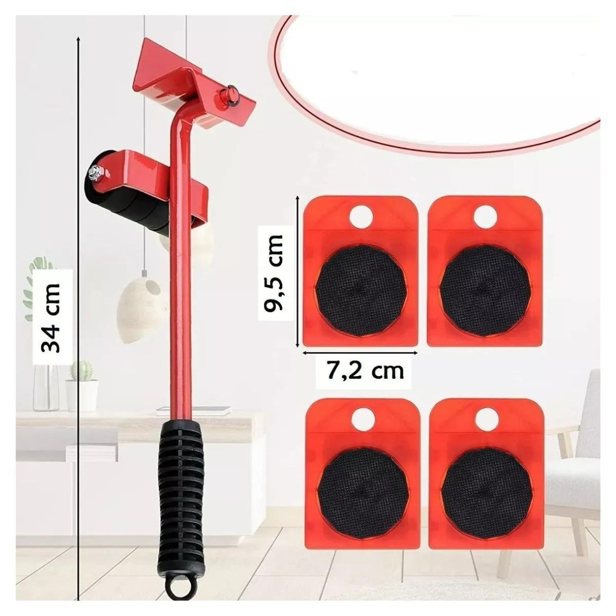 GENERICO - Sistema de transporte de muebles 4 deslizante