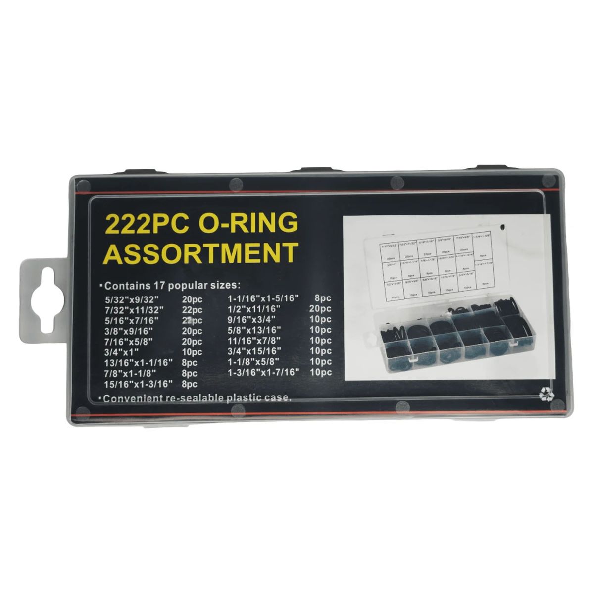 GENERICO - Set Goma Oring 222 Piezas