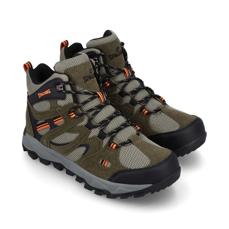 SPALDING - ZAPATILLA OUTDOOR IPAK MEN KHAKI-ORANGE
