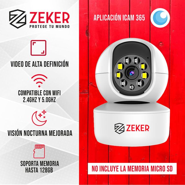 ZEKER - Pack x2 Cámara De Seguridad Interior Wifi IP Zeker 2MP 5G
