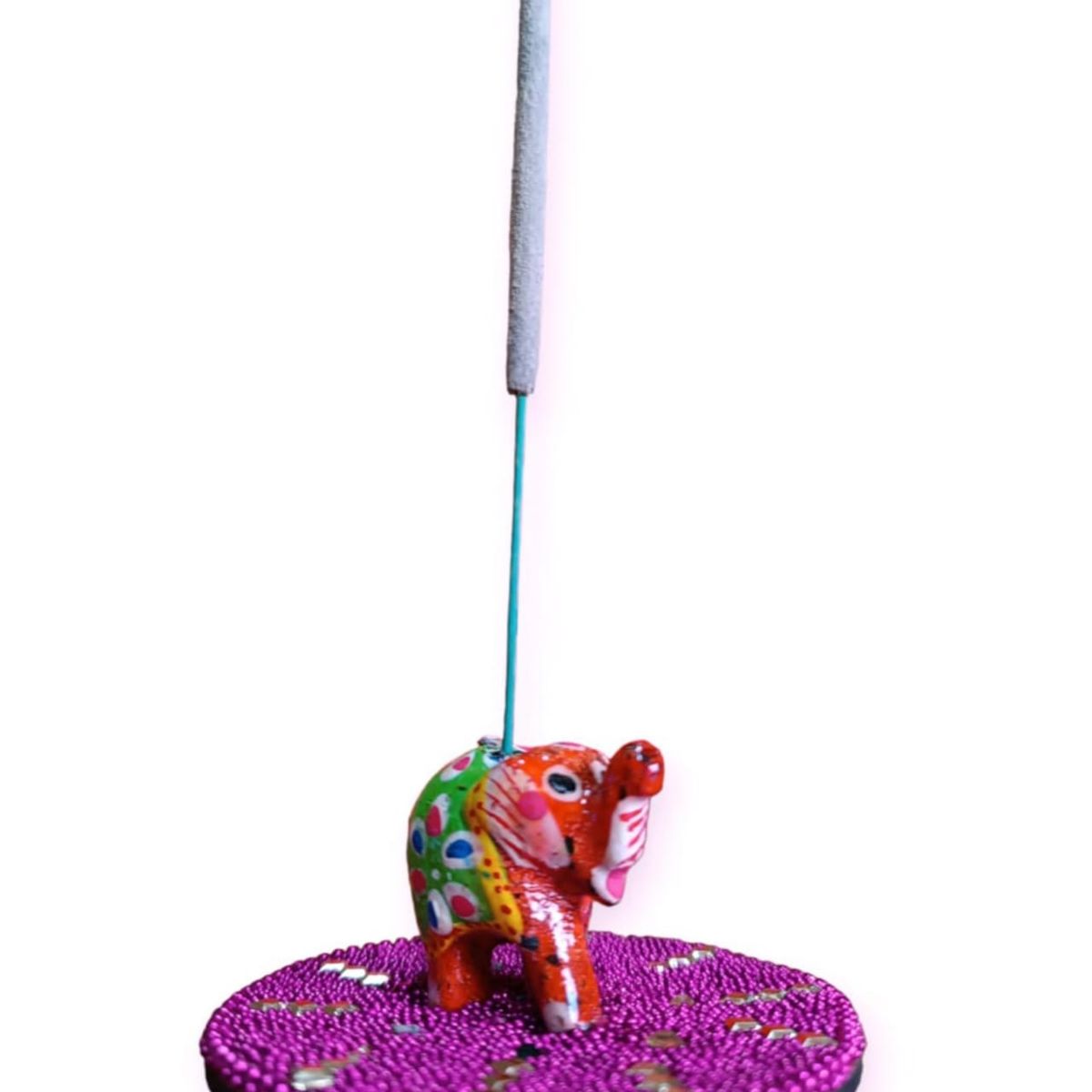 INDIAN - Portaincienso de la prosperidad Mosaico fucsia-púrpura