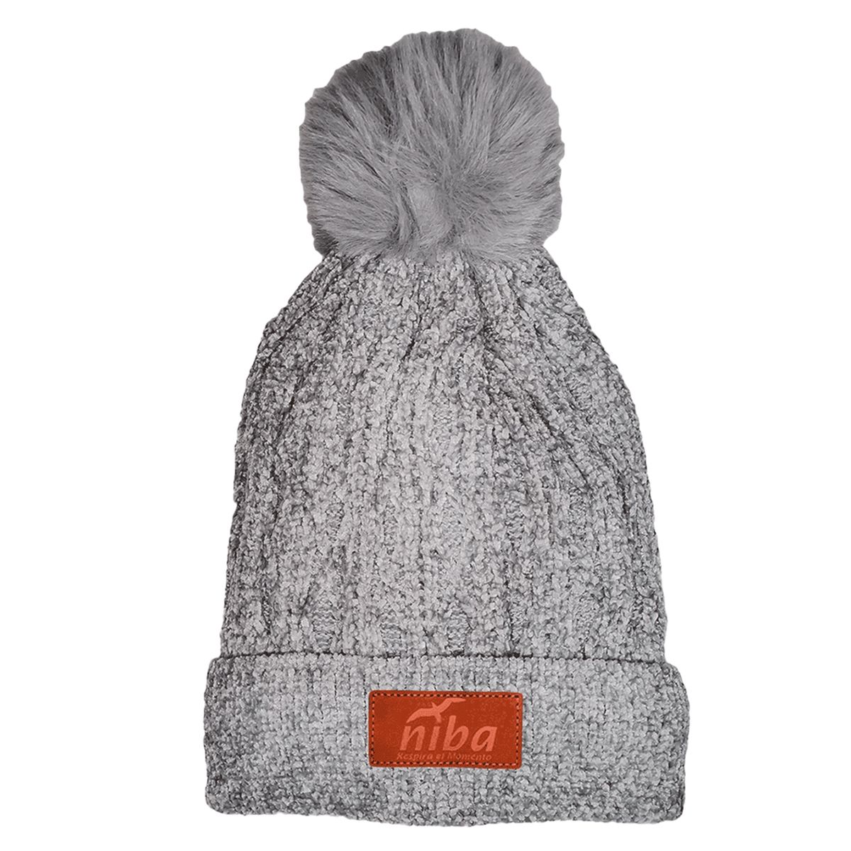 NIBA - Gorro Lana Gamuza Gris Niba