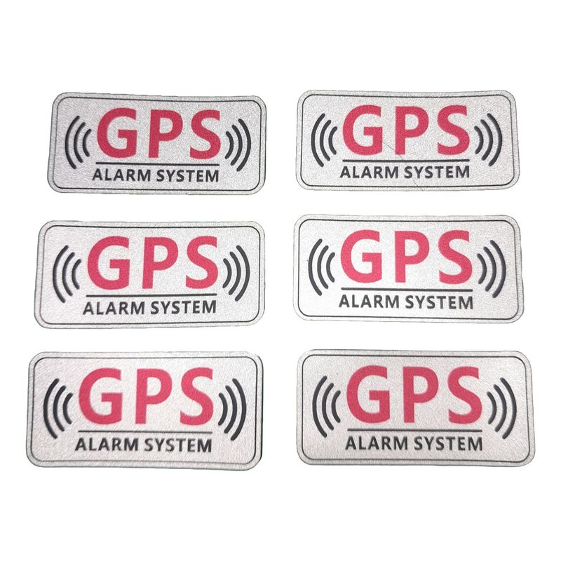OEM - Set 6 Adhesivos Reflectantes Advertencia Alarma con Gps