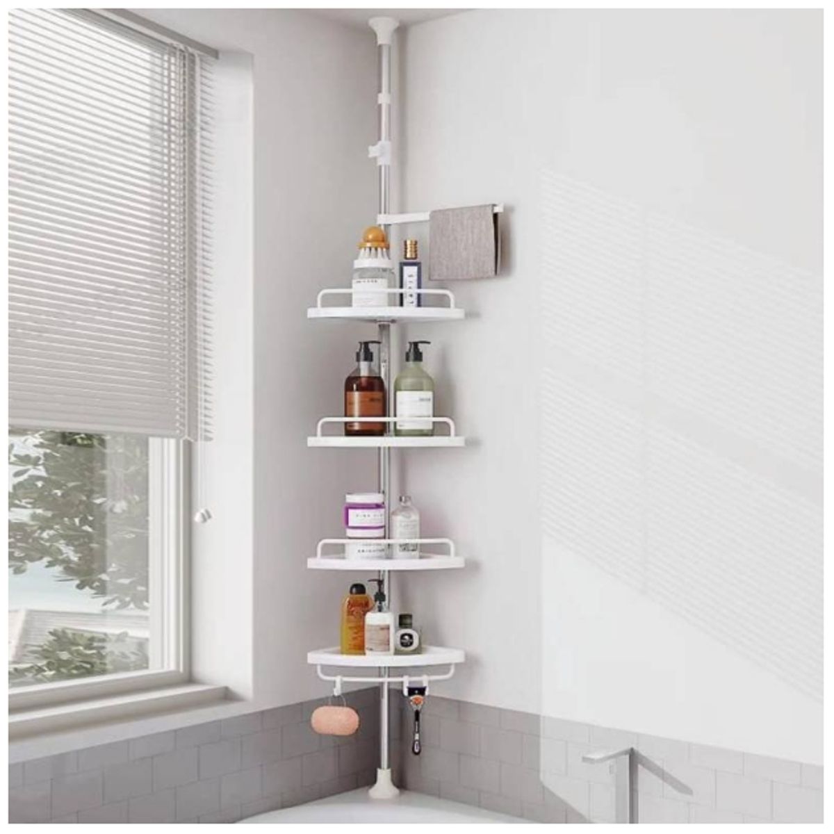 GENERICO - Estante De Esquina Organizador De Ducha Para Baño Ajustable