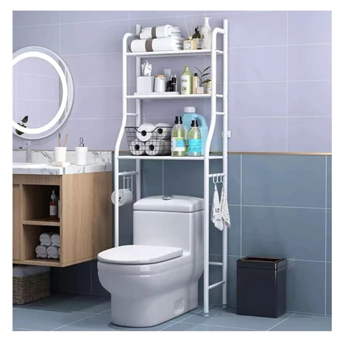 GENERICO - Estante Organizador Para Baño Rack De Inodoro