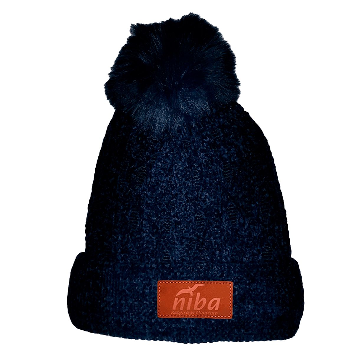 NIBA - Gorro Lana Gamuza Azul Marino Niba