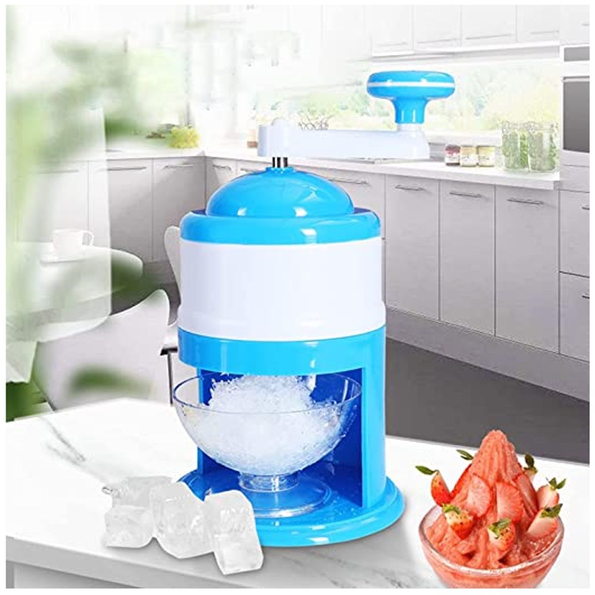 GENERICO - Trituradora De Hielo Manual De Manivela Cuchillas De Acero Inoxidable…