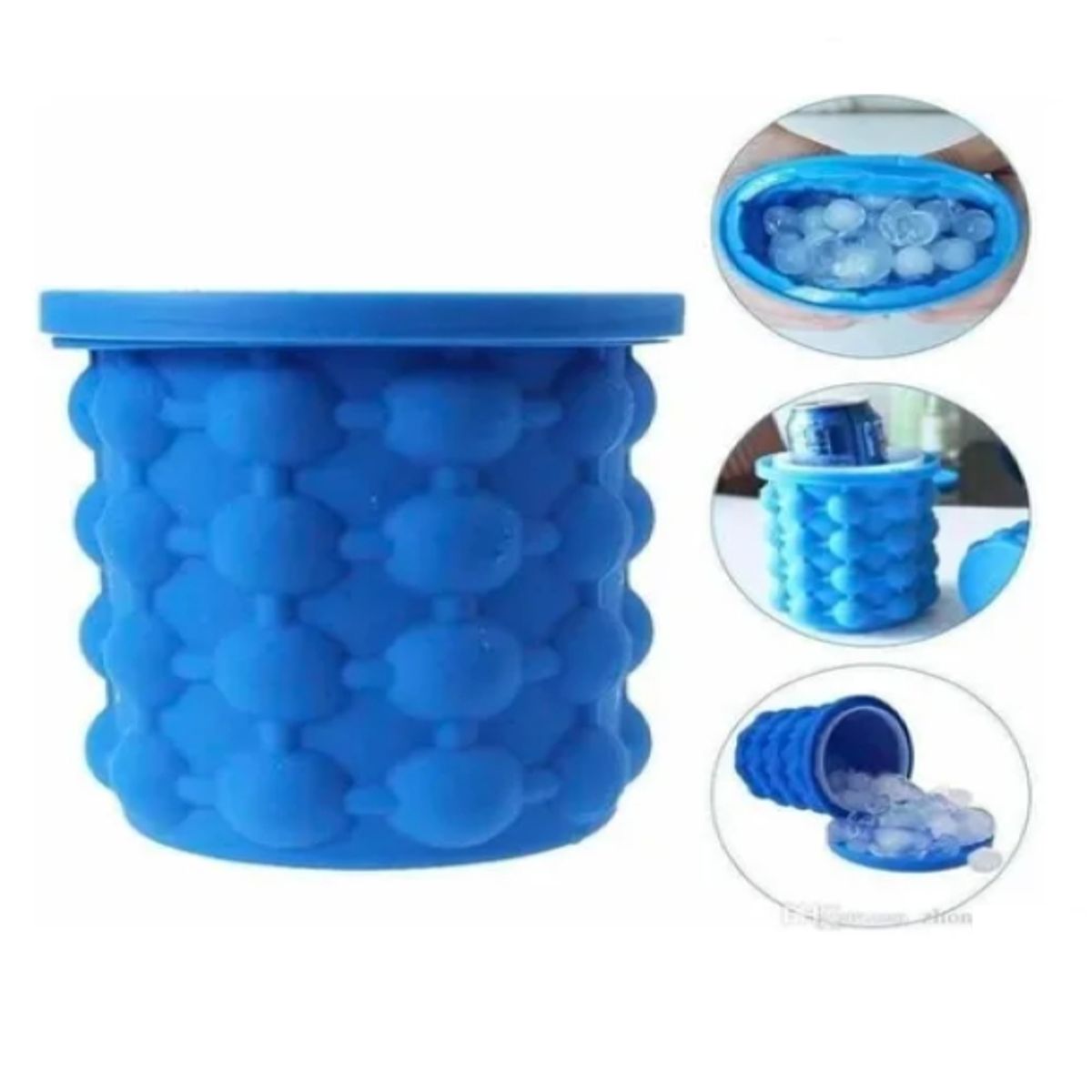 GENERICO - Cubetera Hielera De Silicona Con Tapa Para Almacenamiento De Hielo