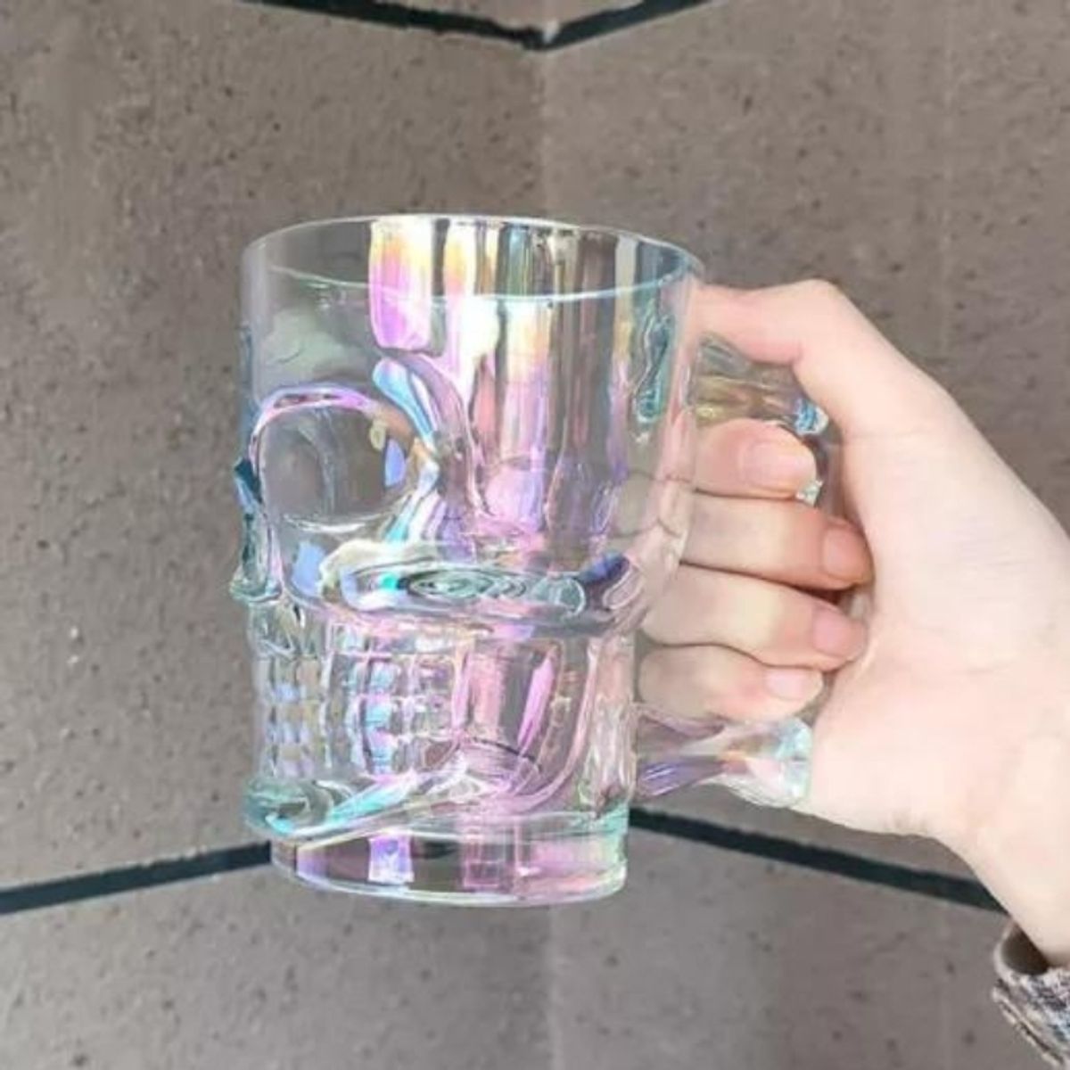 GENERICO - Set 6 Vasos Shoperos Calavera 540 ml para bebidas cervezas