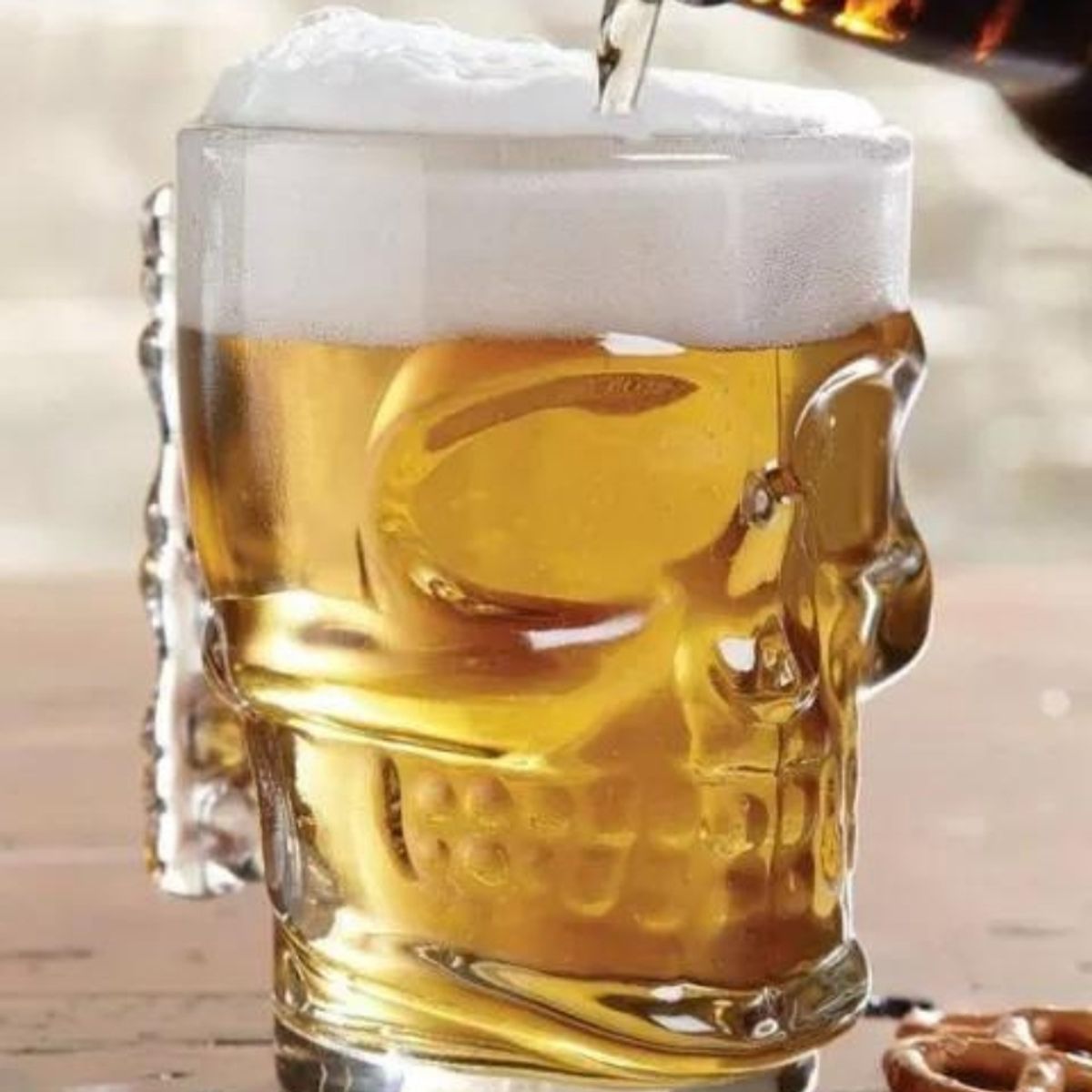 GENERICO - Set 6 Vasos Shoperos Calavera 540 ml para bebidas cervezas