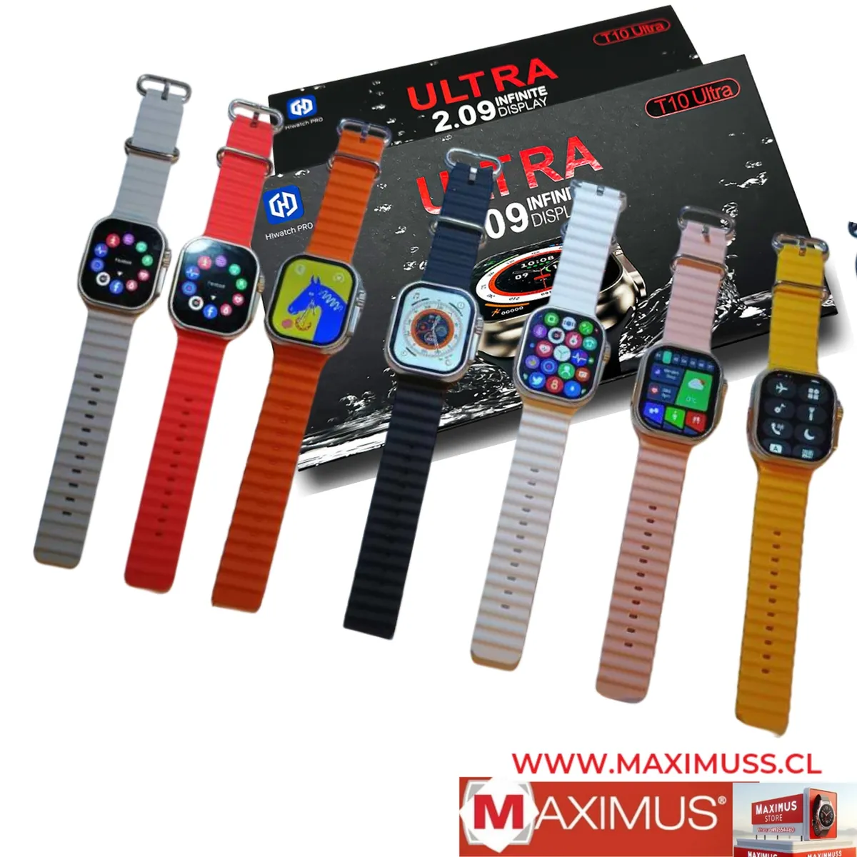 UNIVERSAL - reloj T10 Ultra Inteligente Smartwatch Gris / Realiza  Llamadas 2024