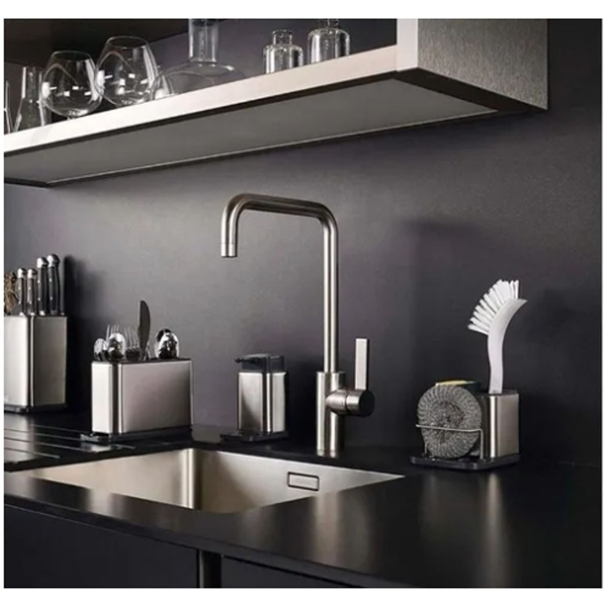 GENERICO - Organizador Escurridor De Utensilios Y Cuchillos De Acero Inoxidable