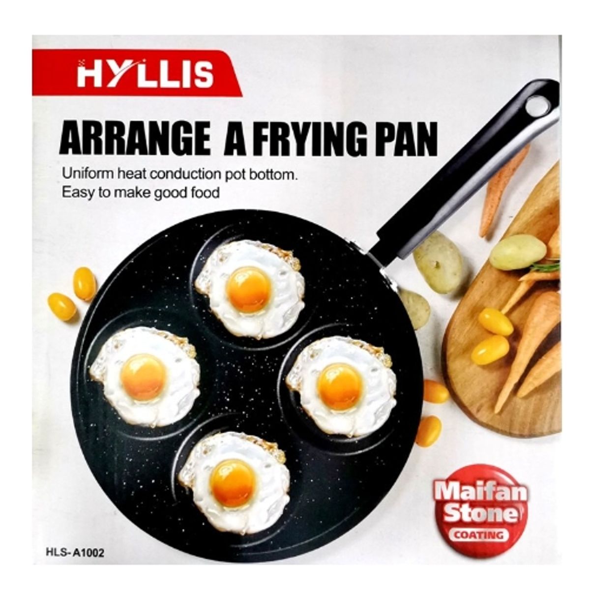 GENERICO - Sartén Para Huevos De 4 Agujeros Antiadherente Para Omellette