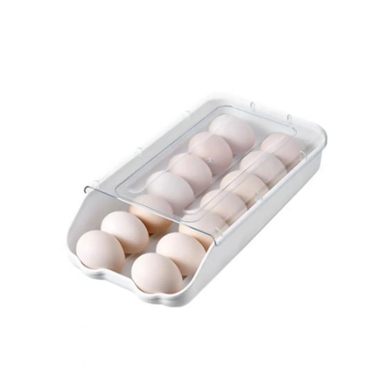 GENERICO - Caja De Almacenamiento De Huevos Para Refrigerador Con Cubierta