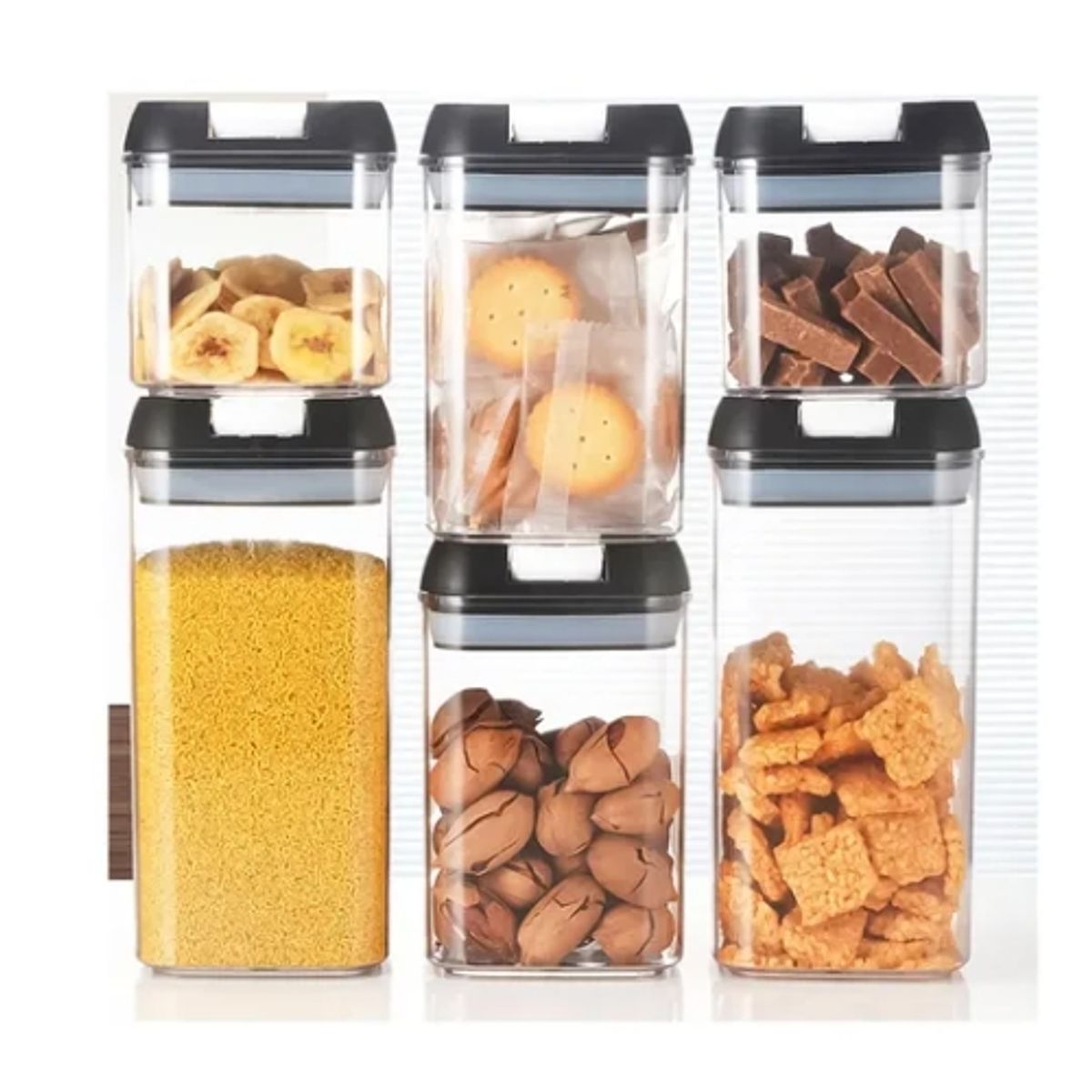 GENERICO - Juego De 6 Recipientes De Almacenamiento De Alimentos Herméticos