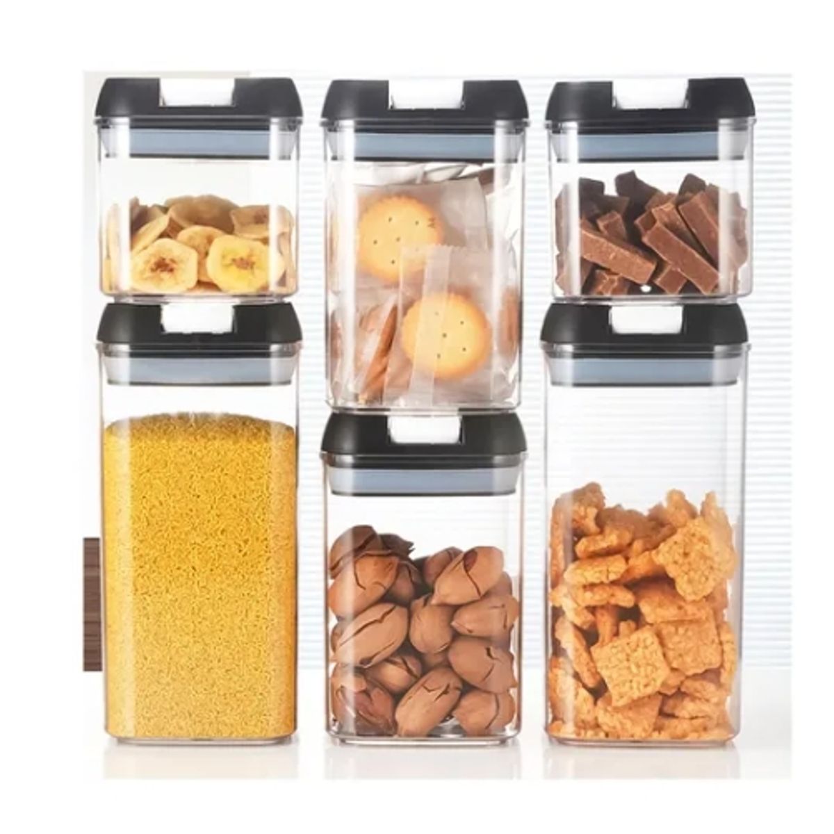 GENERICO - Juego De 6 Recipientes De Almacenamiento De Alimentos Herméticos