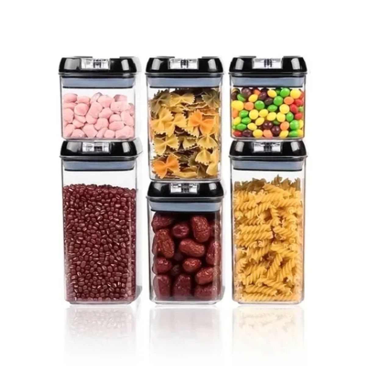 GENERICO - Juego De 6 Recipientes De Almacenamiento De Alimentos Herméticos