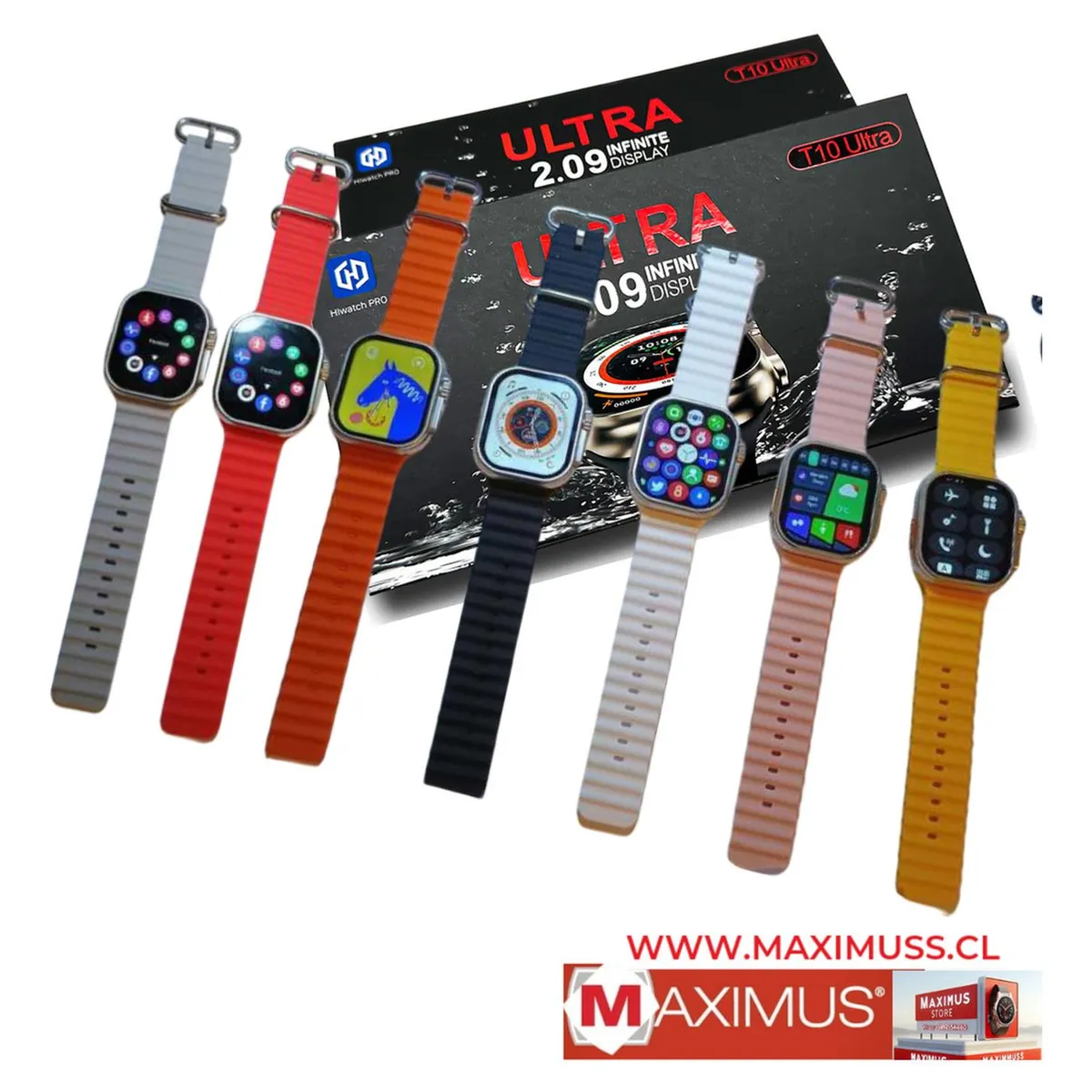 UNIVERSAL - reloj T10 Ultra Inteligente Smartwatch Rosado / Realiza Llamadas 2024