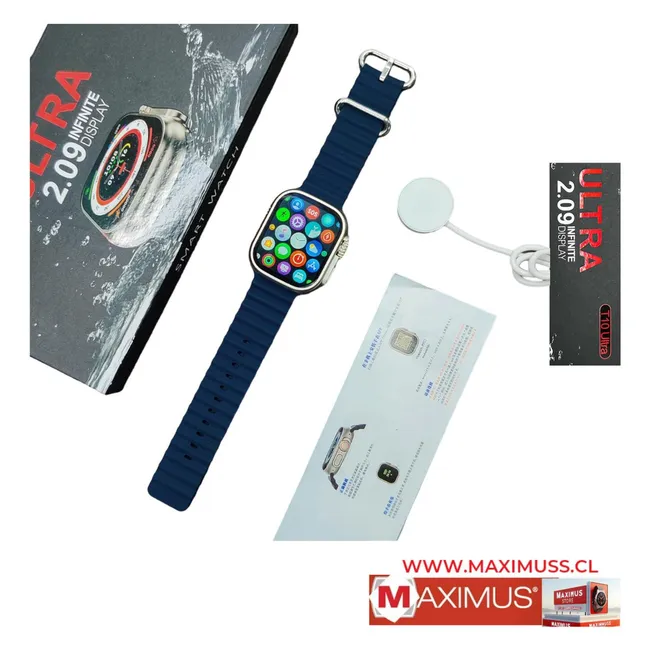 UNIVERSAL - reloj T10 Ultra Inteligente Smartwatch Azul / Realiza y Recibe Llamadas 2024
