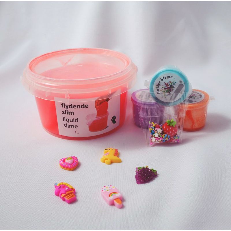 GENERICO - BALDE DE SLIME ROSADO y Pack confeti