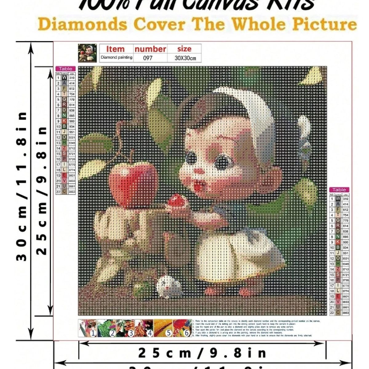 GENERICO - Kit Painting Diamong o Pintura diamante estampado de niña