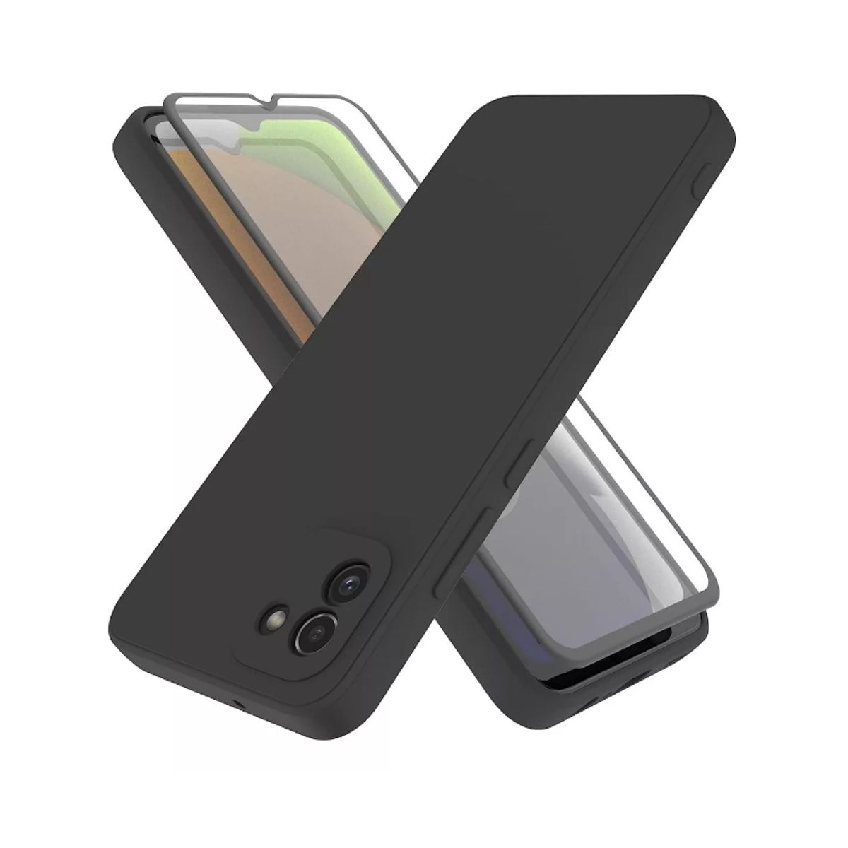 GENERICO - Carcasa Silicona Para Samsung A03 + Lamina Completa