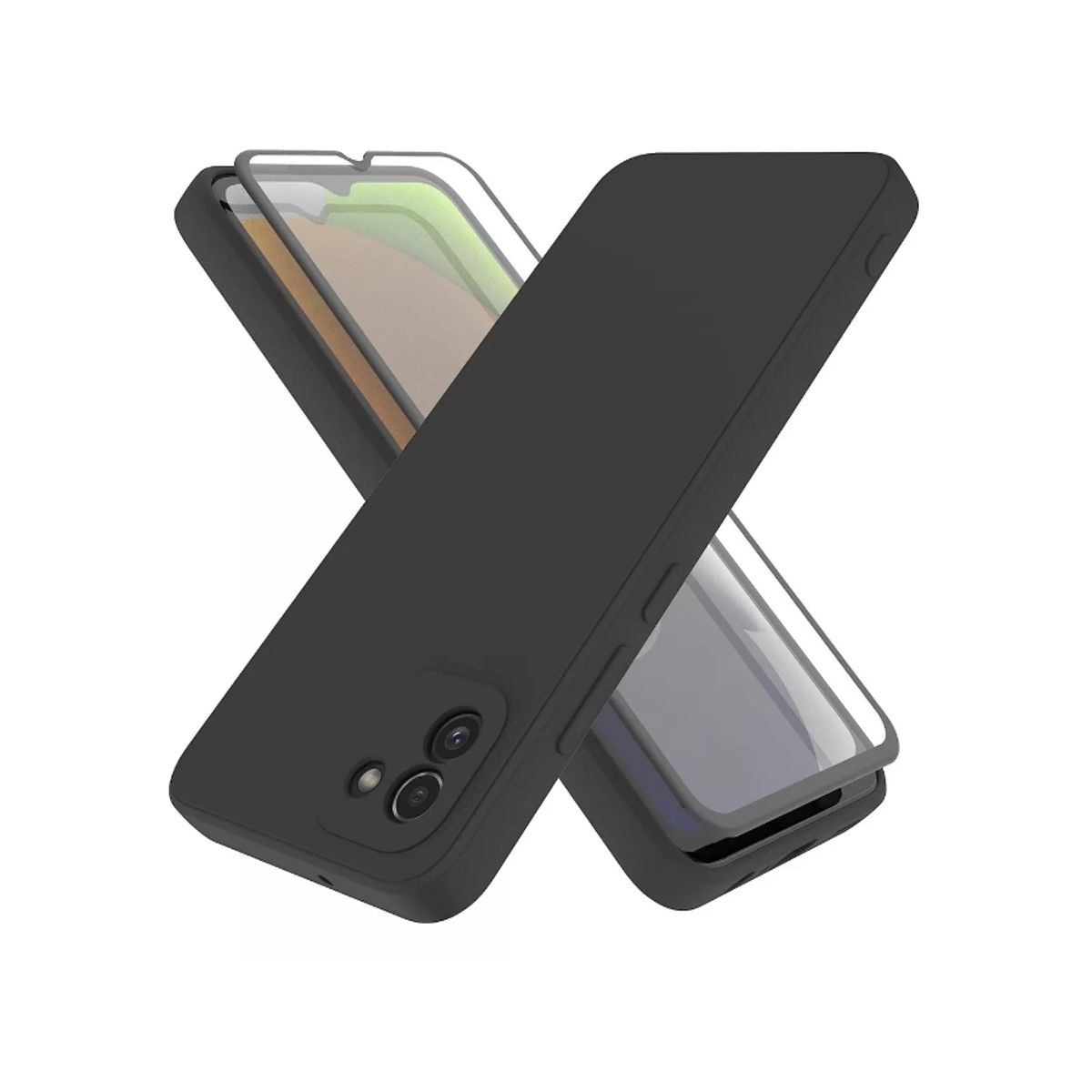 GENERICO - Carcasa Silicona Para Samsung A03 + Lamina Completa