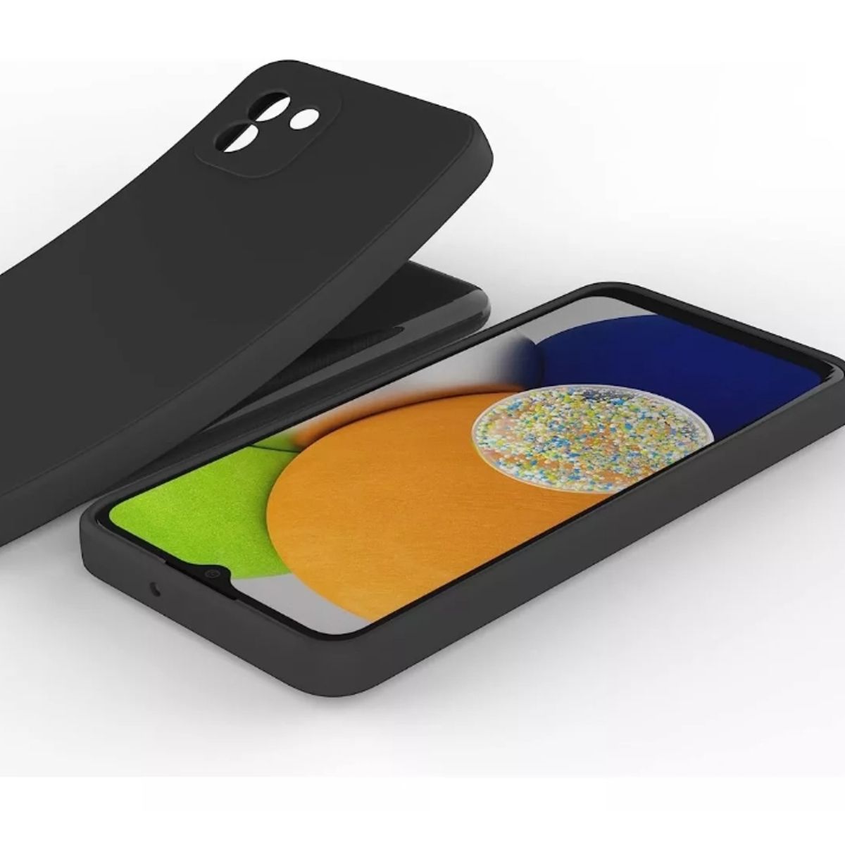 GENERICO - Carcasa Silicona Para Samsung A03 + Lamina Completa