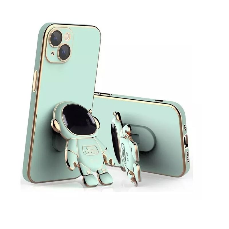 GENERICO - Carcasa Para iPhone 14 Pro Verde Con Astronauta Stent