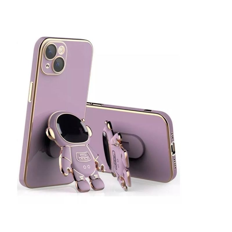 GENERICO - Carcasa Para iPhone 14 Pro Violeta Con Astronauta Stent