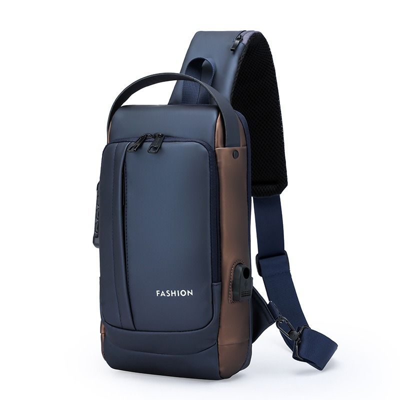 GENERICO - Bolso De Pecho Impermeable De Viaje Antirrobo Usb Bandolera